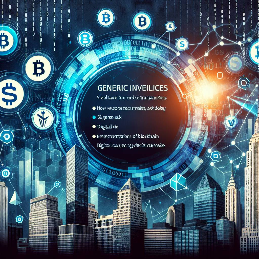 How can generic invoices help streamline transactions in the world of digital currencies?