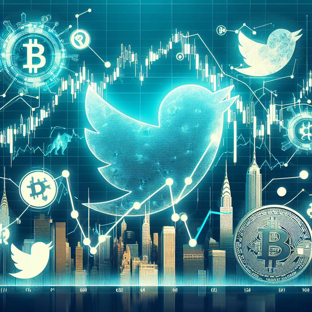 What are the correlations between Twitter's stock and the prices of cryptocurrencies?