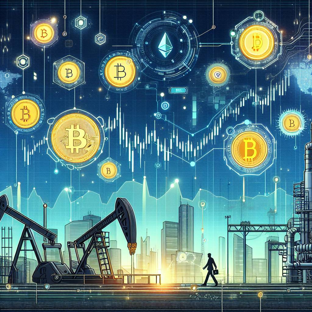 What are the correlations between crude oil futures price and the prices of popular cryptocurrencies?