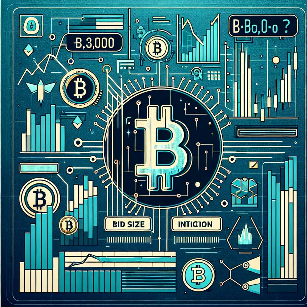What strategies can be used to analyze bid size and ask size in relation to cryptocurrency trading?