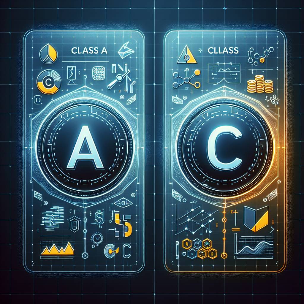 What are the differences between Google Alphabet Class A and Class C stocks in the context of cryptocurrency?