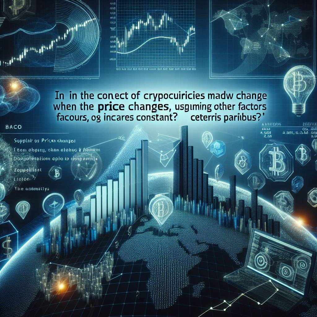 In the context of cryptocurrencies, how does demand change when the price changes, assuming all other factors remain constant (ceteris paribus)?
