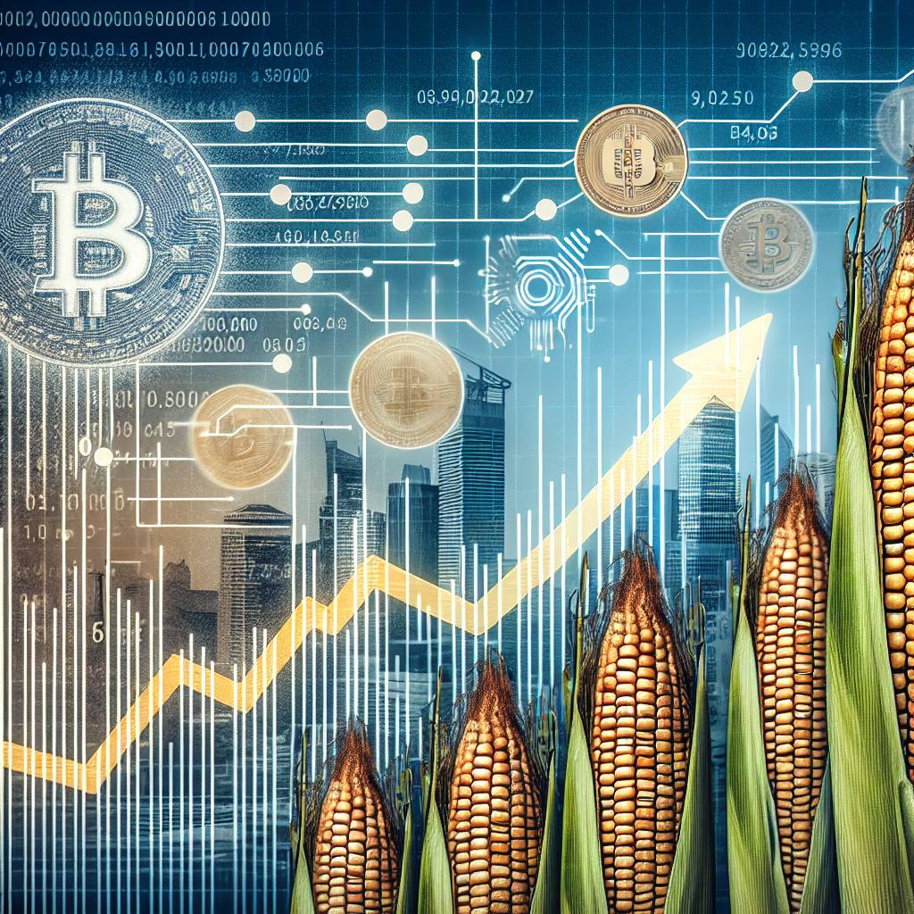 How does the fluctuation in corn futures on CBOT impact the value of digital currencies?