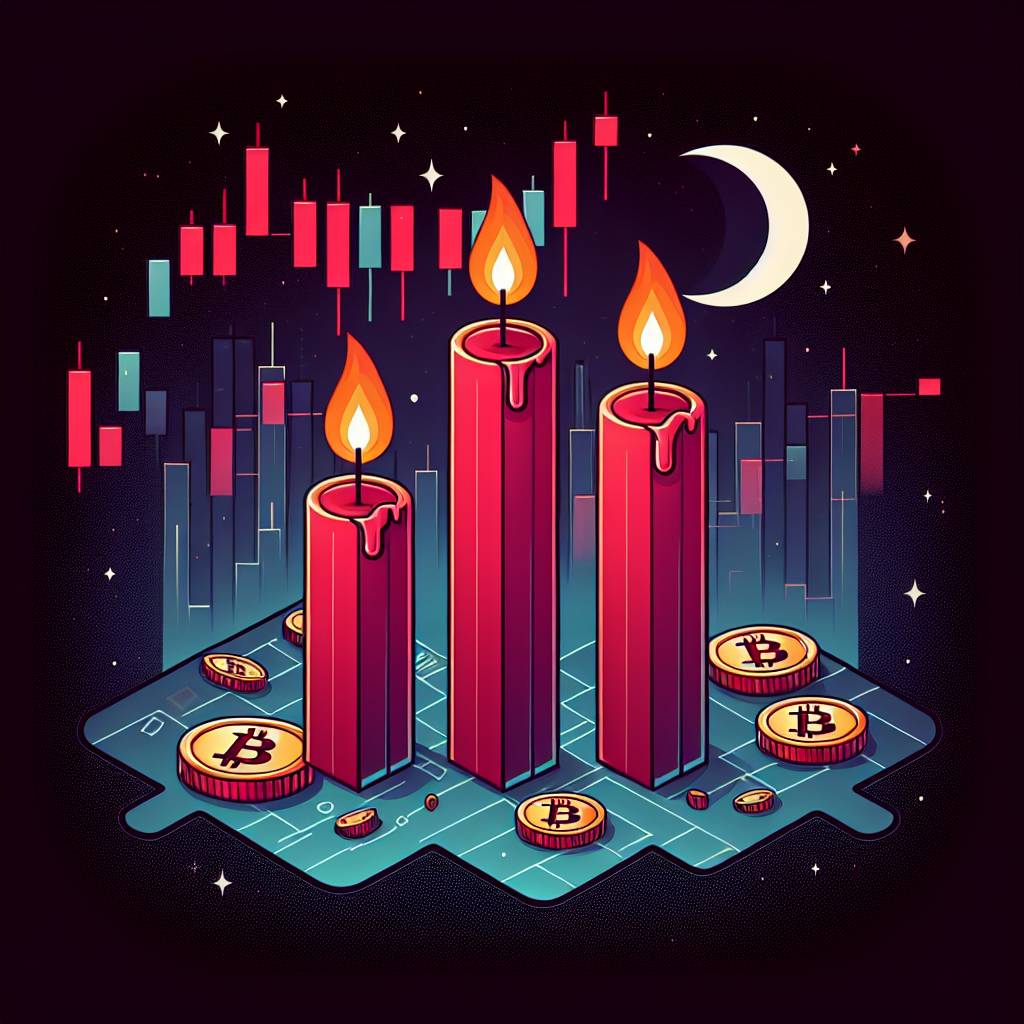 How can 3 red candles indicate a bearish trend in the cryptocurrency market?