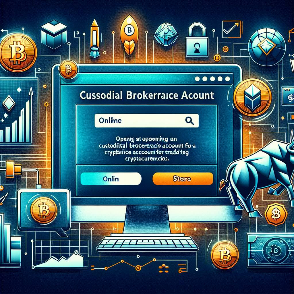 What are the steps to open a custodial brokerage account for trading cryptocurrencies?