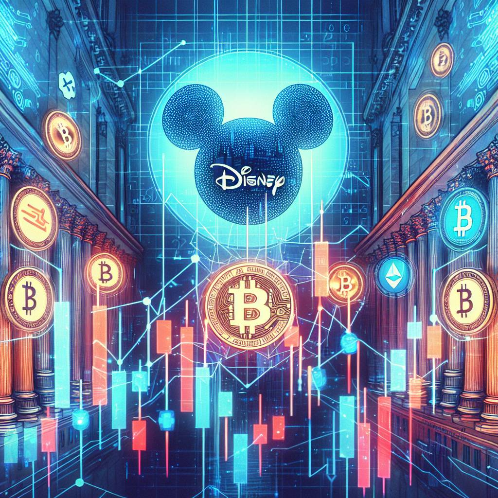 Are there any correlations between the Disney stock trend and the performance of popular cryptocurrencies?