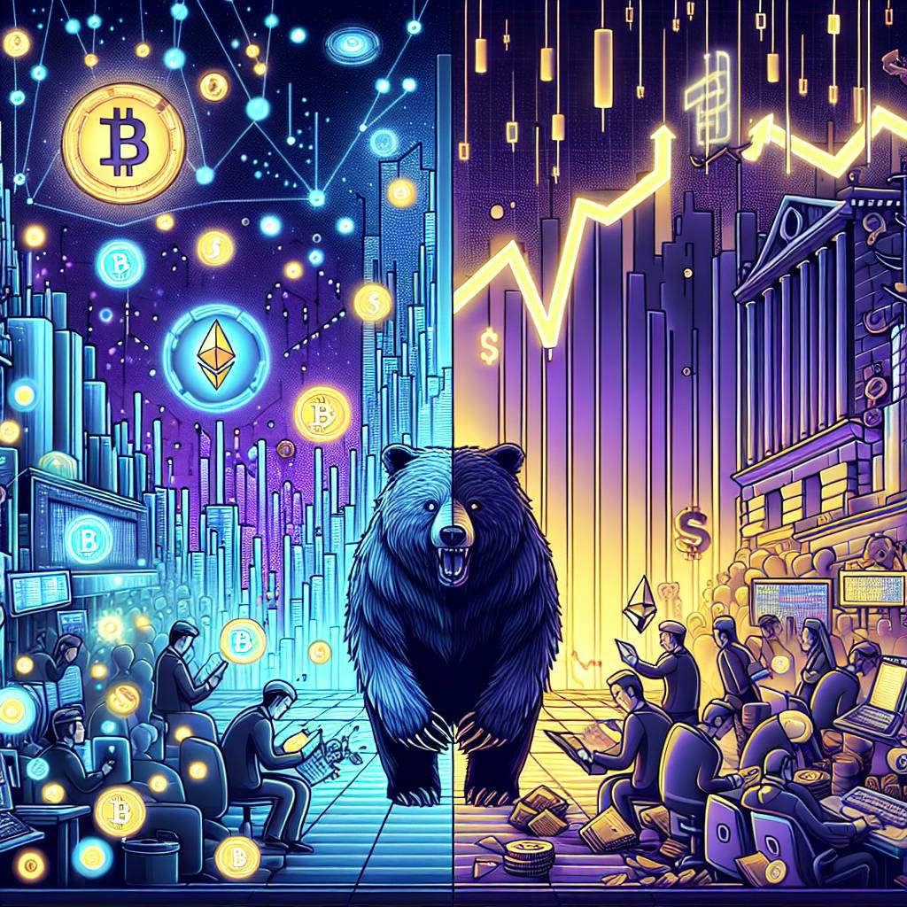 In the context of cryptocurrencies, how does a bear market differ from a recession?