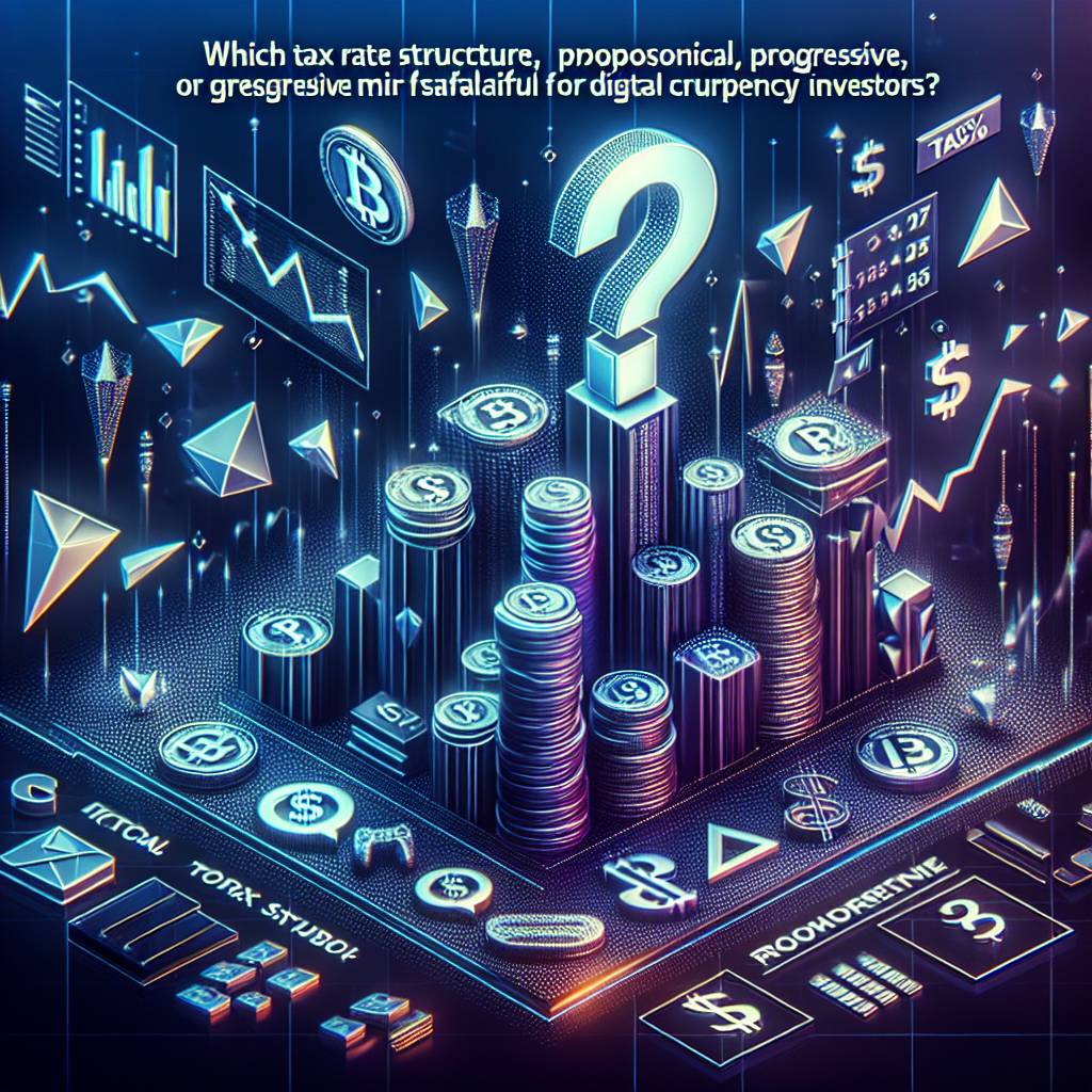 Which tax rate structure, proportional, progressive, or regressive, is more favorable for digital currency investors?