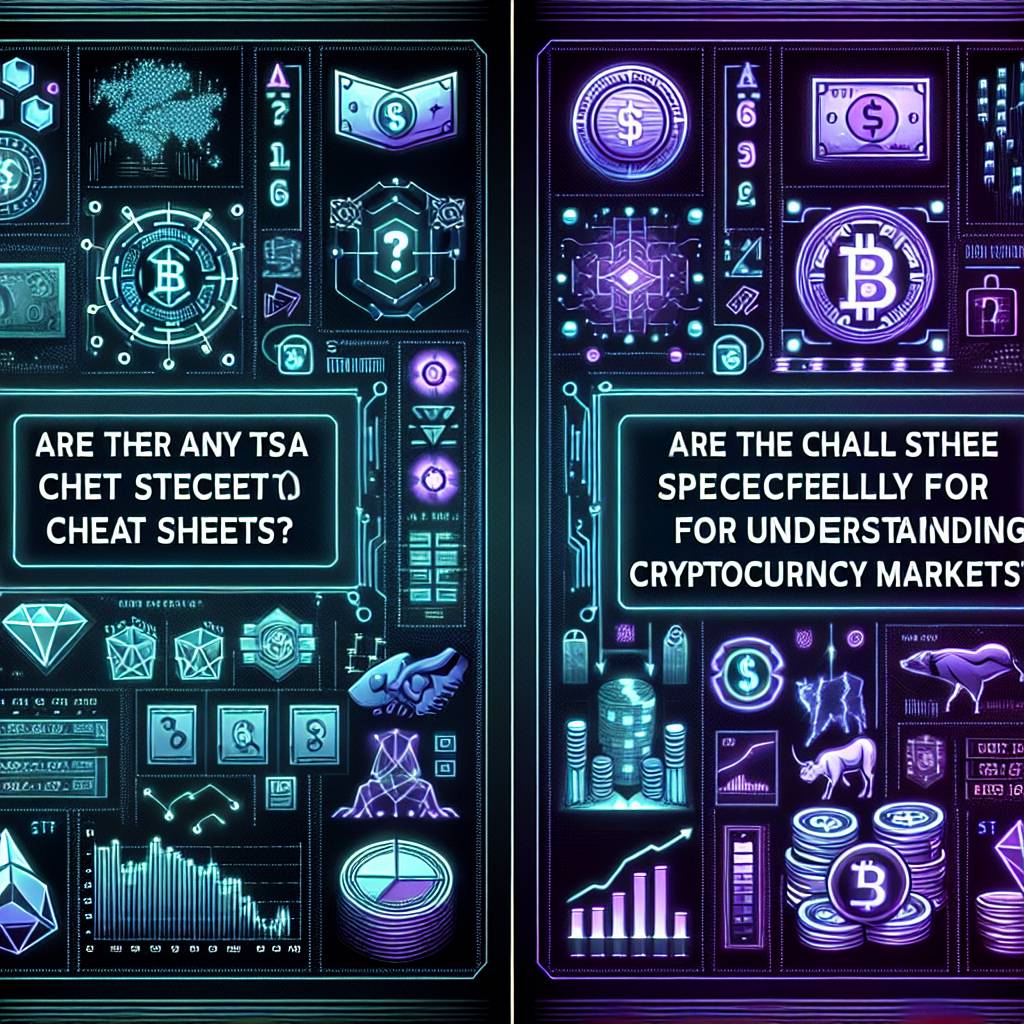 Are there any tsla cheat sheets specifically designed for understanding cryptocurrency markets?