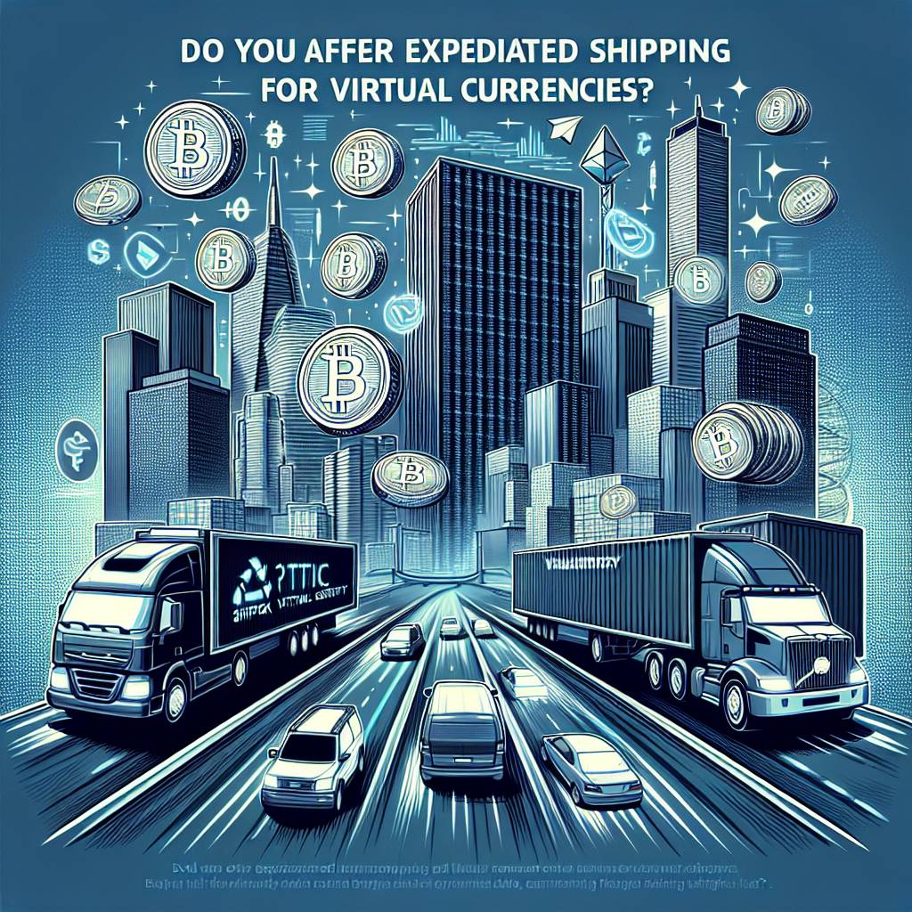 Do you offer expedited shipping for virtual currencies?