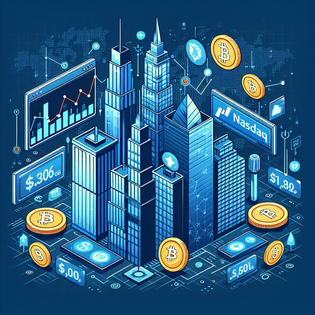 Which Nasdaq-listed companies are involved in the crypto industry?
