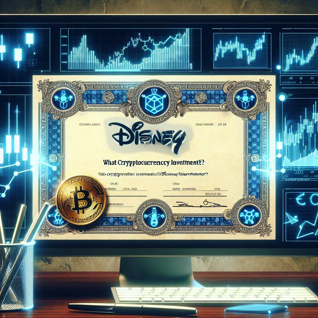 What cryptocurrency investments does Cramer recommend for Disney shareholders?