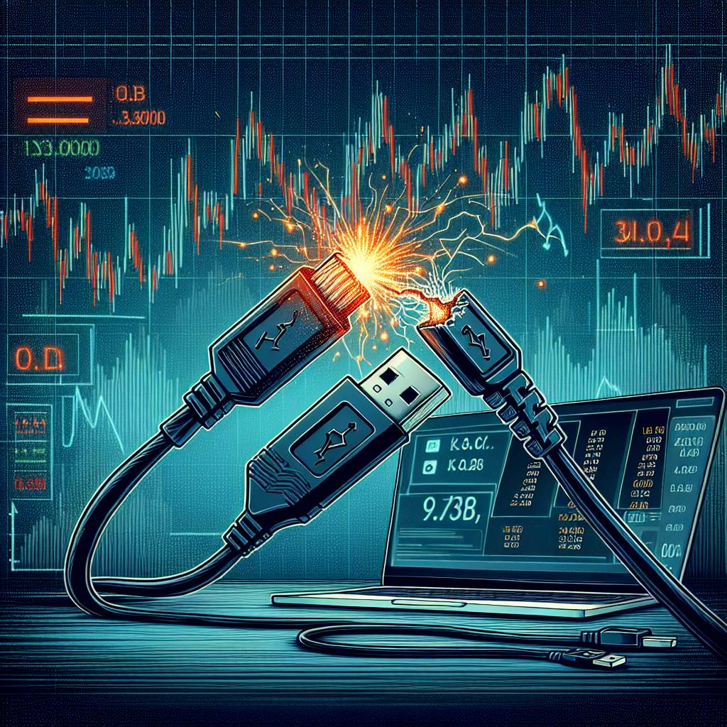 What are the potential risks of using a low-quality USB cable for cryptocurrency mining?