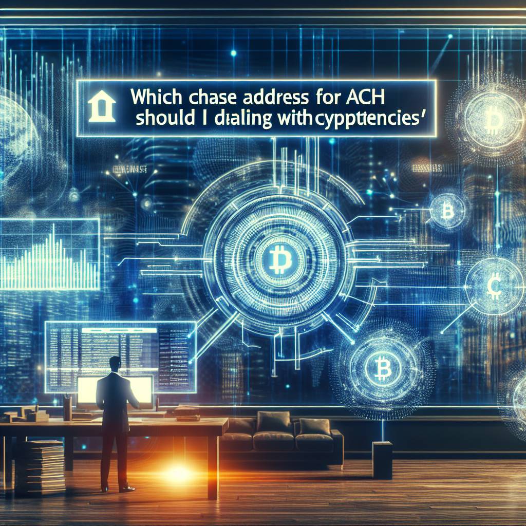 Which chase address for ach should I use when dealing with cryptocurrencies?