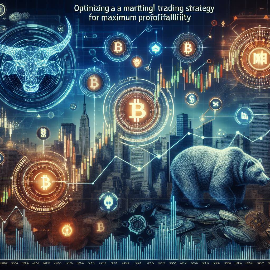 How can I optimize my martingale trading strategy for maximum profitability in the digital currency space?
