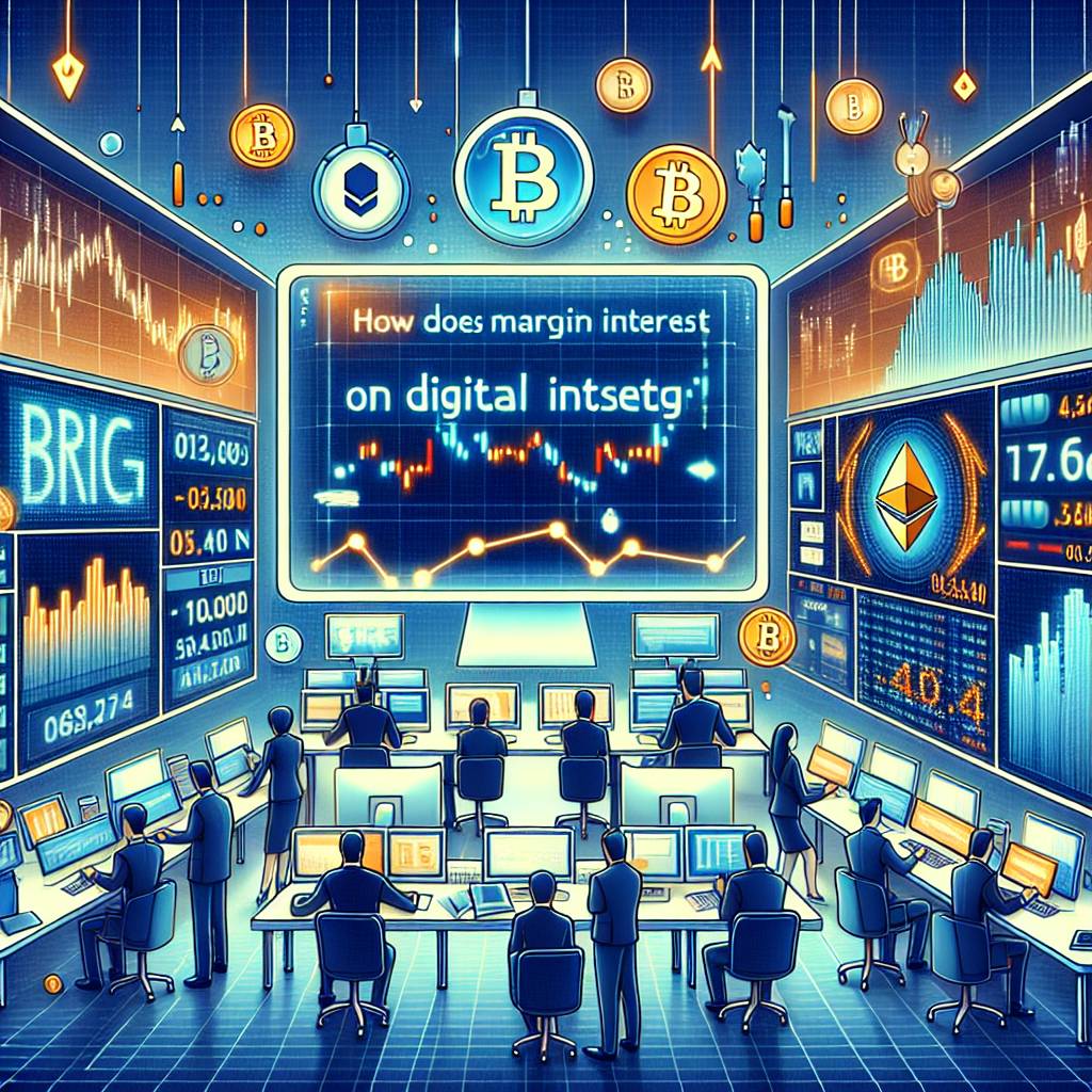 What are the potential risks of trading on margin in the cryptocurrency market and how does the interest rate impact these risks?