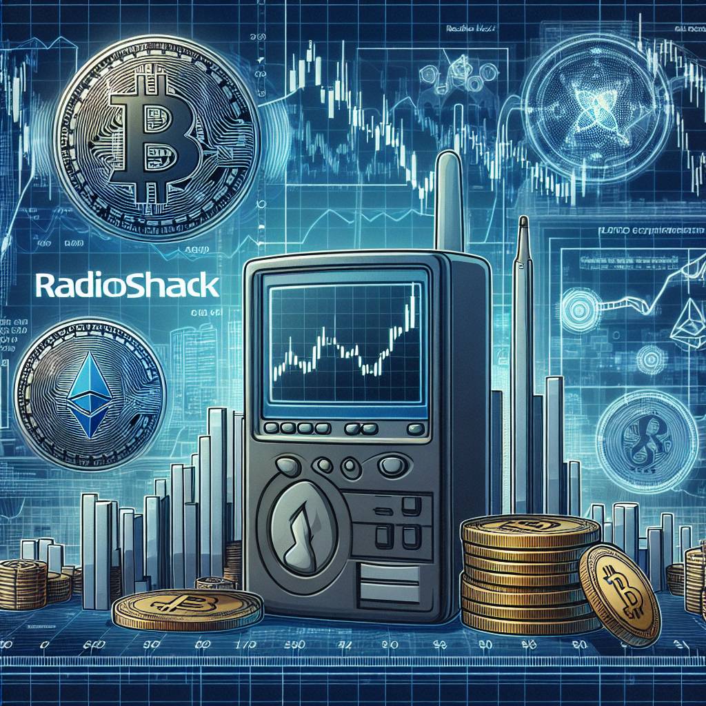 What are the potential correlations between Radioshack stock and popular cryptocurrencies?