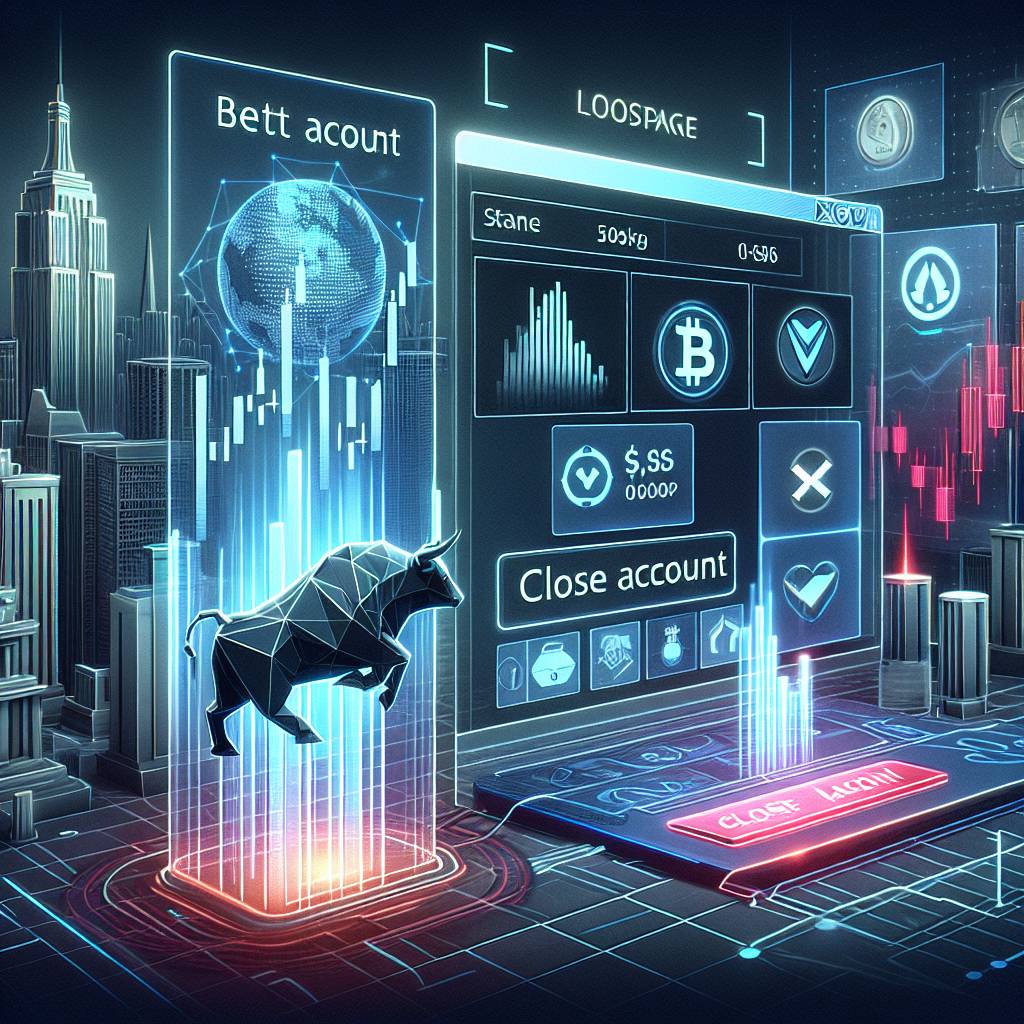 What is the process of closing a betting account on a crypto trading platform?