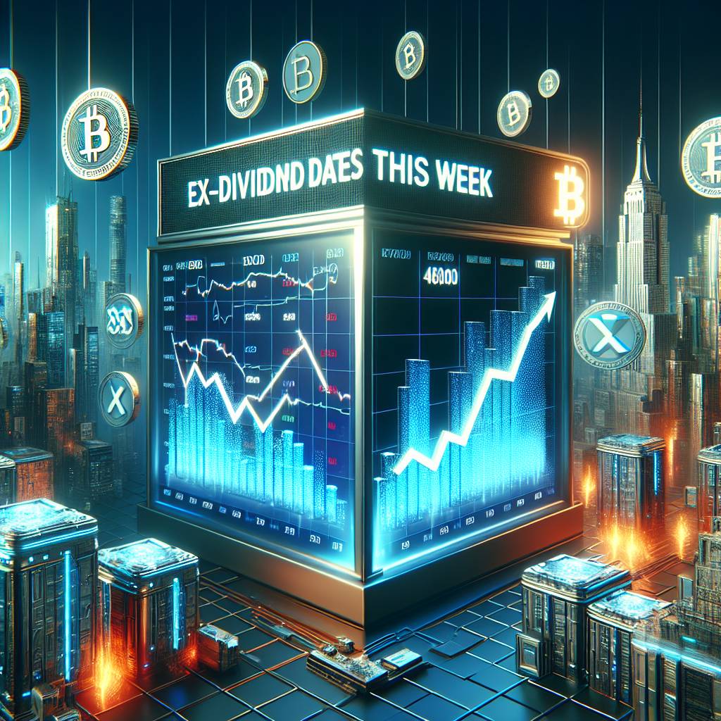 Are there any ex-dividend dates for cryptocurrencies happening this week?