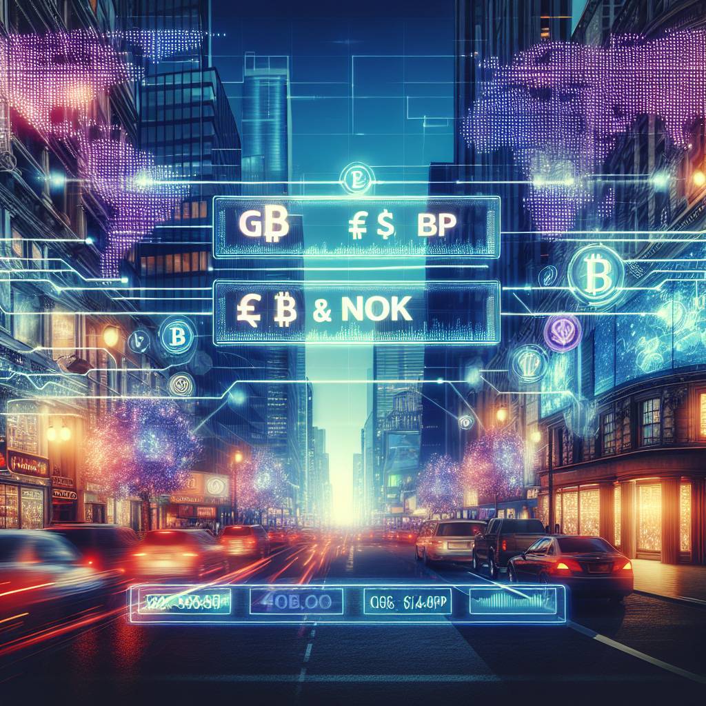 Which cryptocurrencies can be traded with GBP and NOK?
