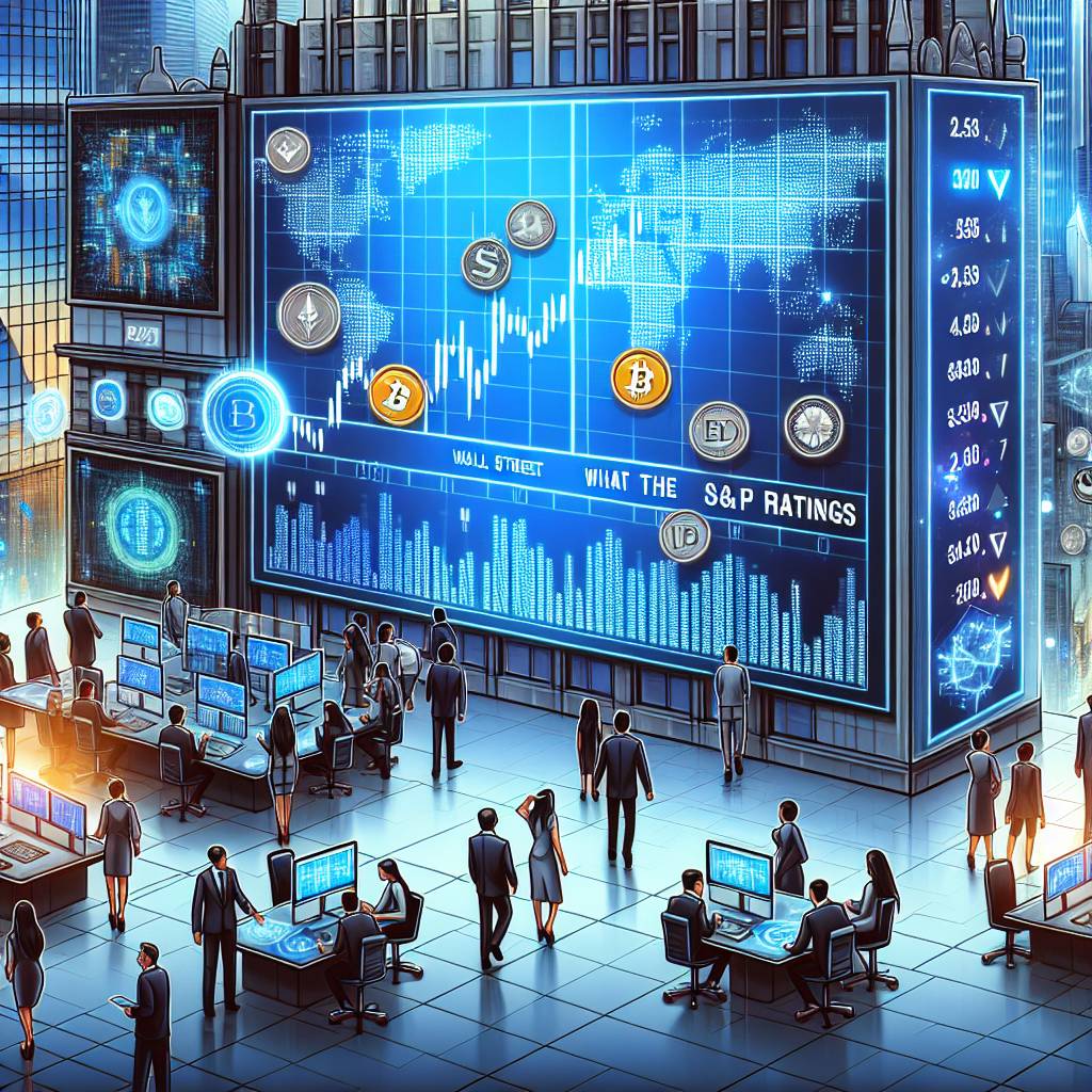 What are the credit ratings of popular cryptocurrencies according to S&P?