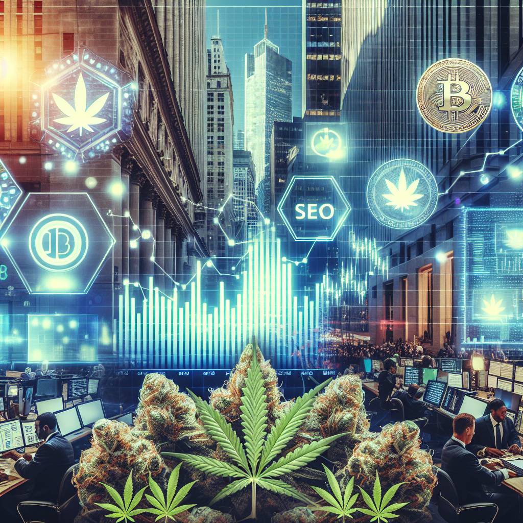 How can marijuana traders leverage SEO strategies to increase their visibility in the cryptocurrency market?