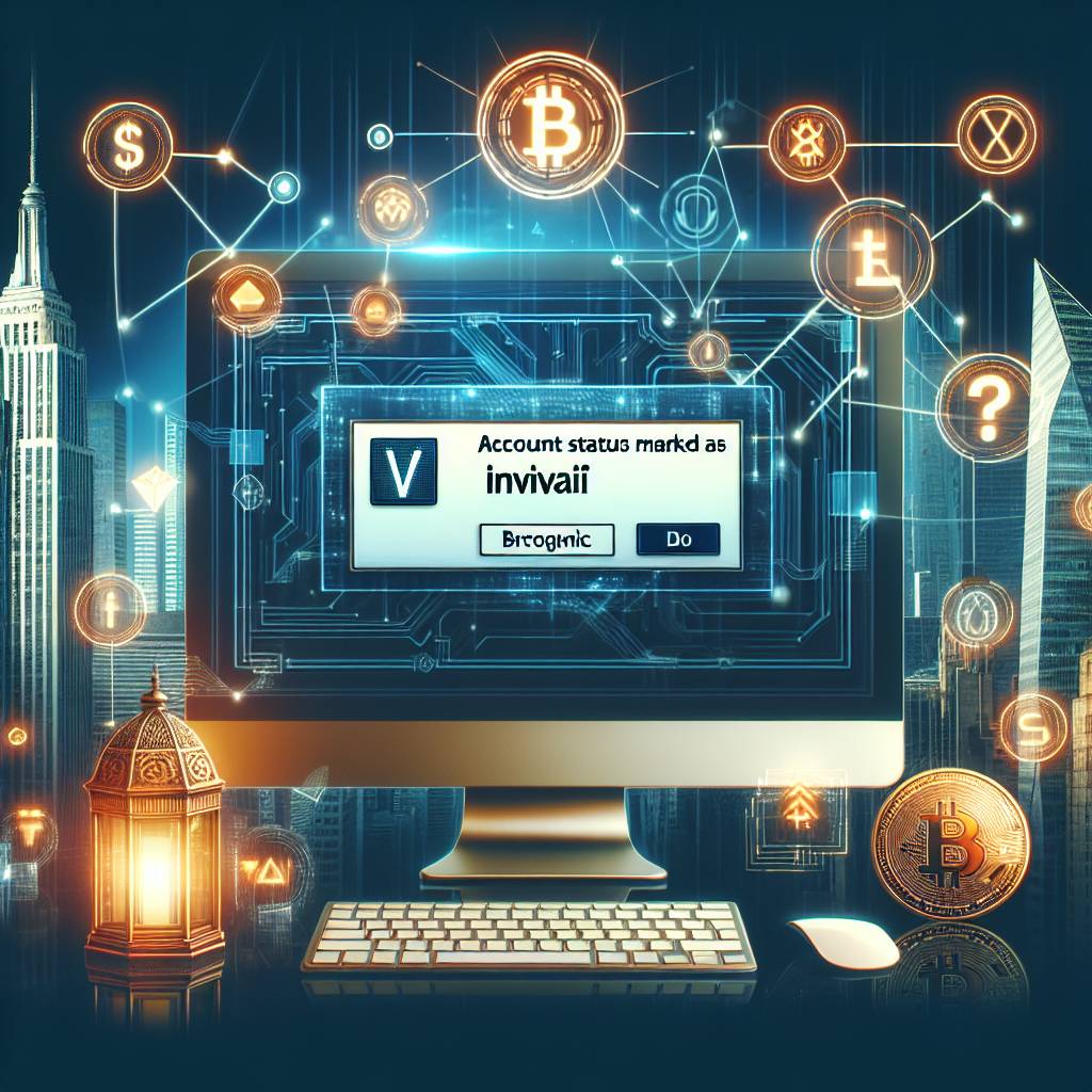 What should I do if my cryptocurrency account is marked as invalid?