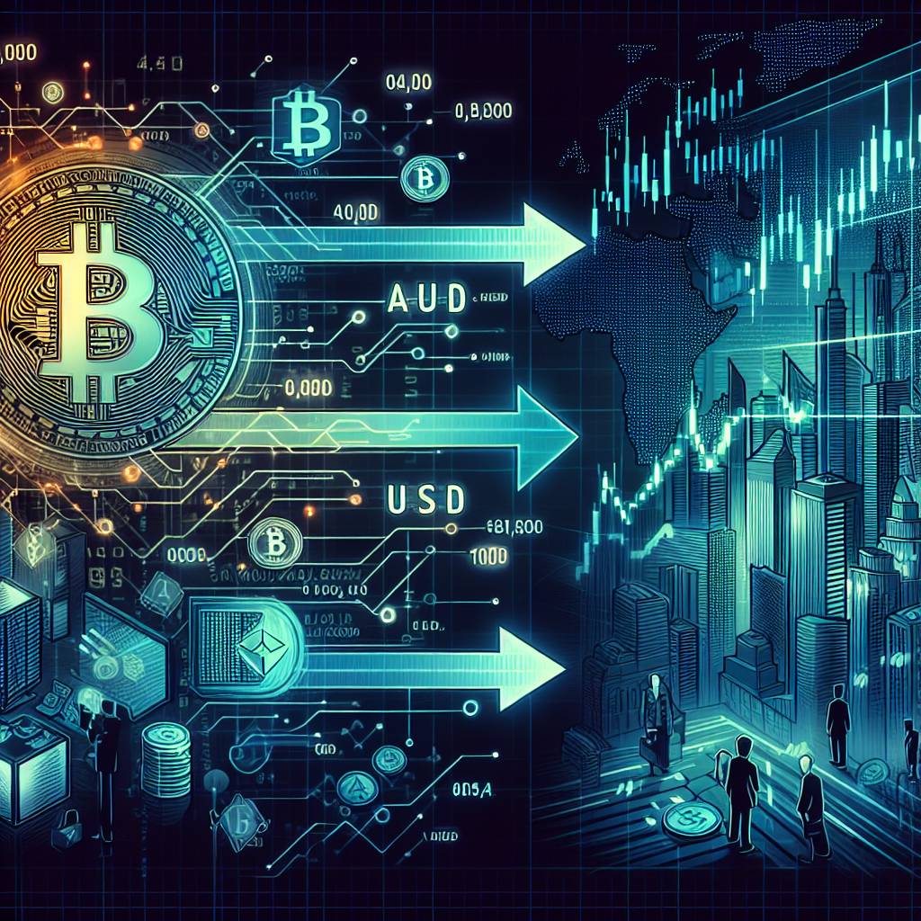 How does the AUD to USD conversion rate affect the value of digital currencies?