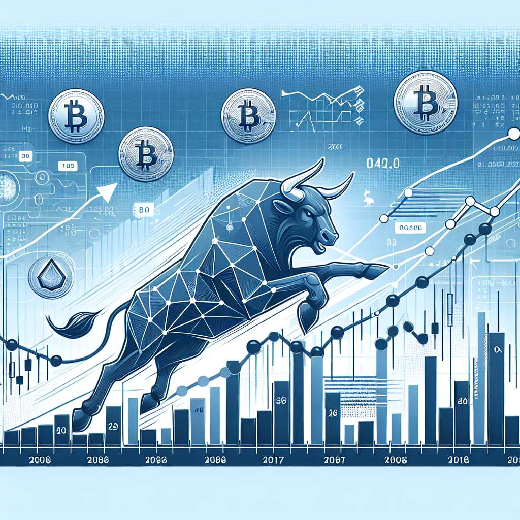 Which cryptocurrencies have shown significant bull flag or bear flag patterns in the past and how did their prices react?