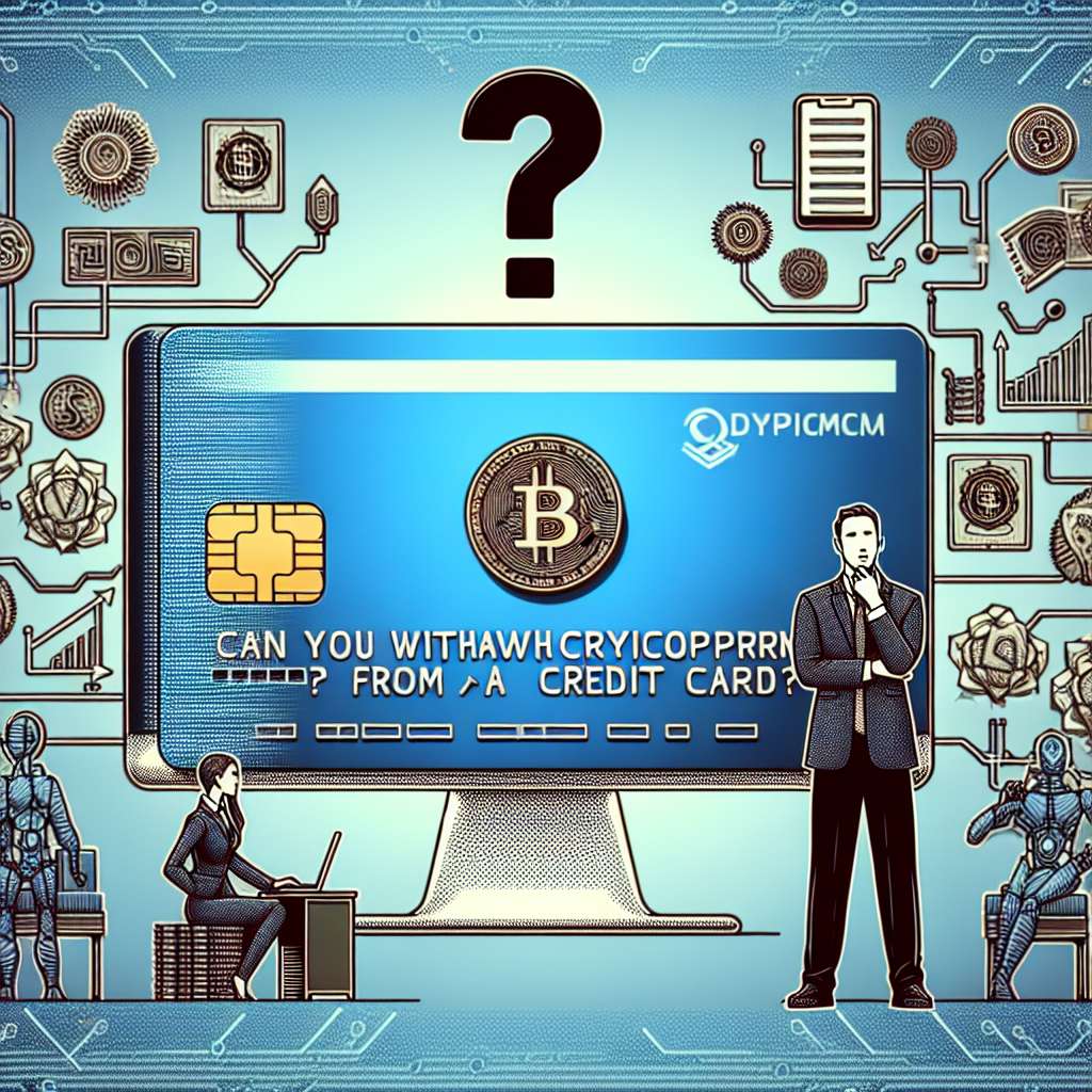 How can you withdraw money from a credit card to buy cryptocurrencies?