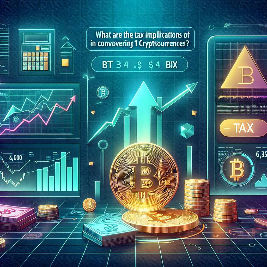 What are the tax implications of converting 1 BTC into different cryptocurrencies?