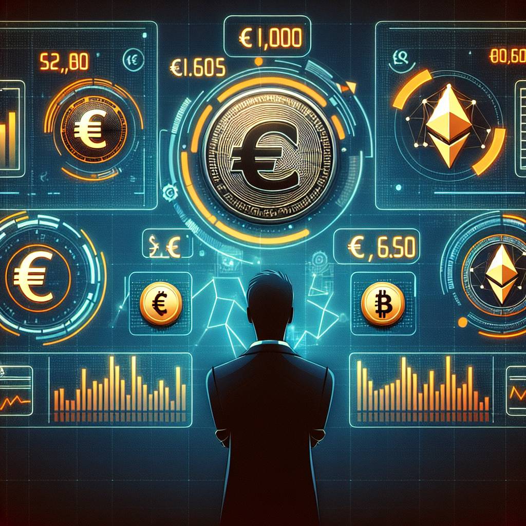 What is the current exchange rate of euro to rupee in the cryptocurrency market?