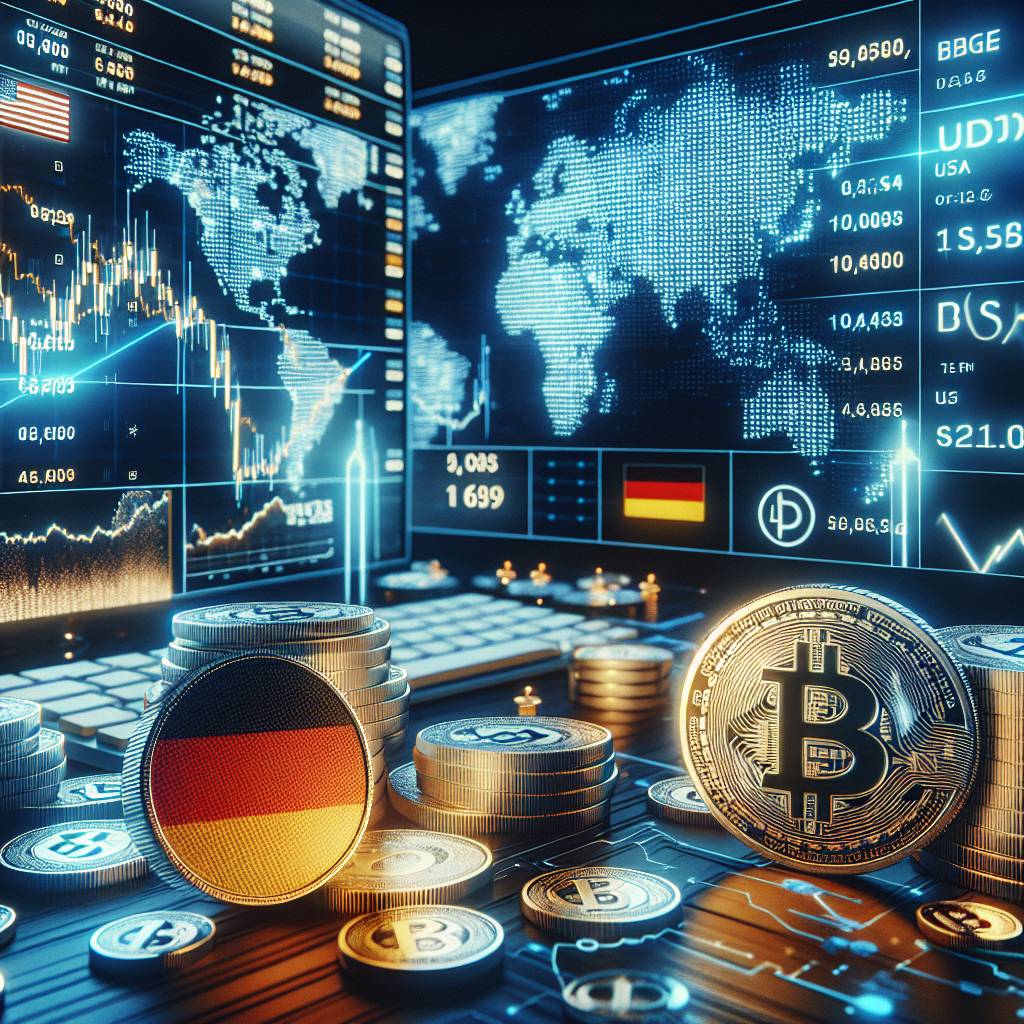 Which digital currency platforms allow the conversion of German currency to USD?