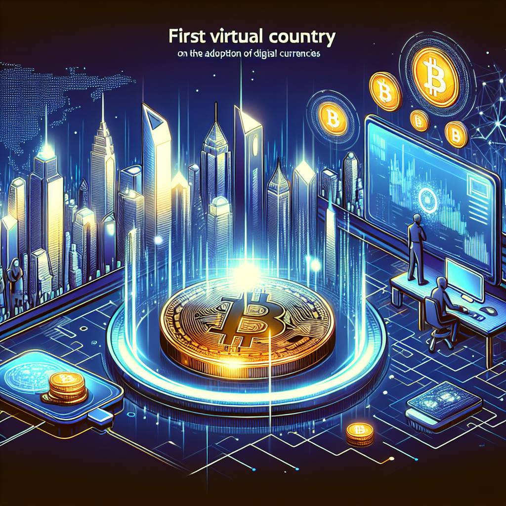 How does the first virtual country affect the adoption of digital currencies?