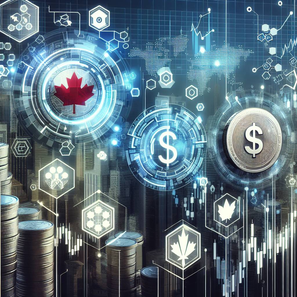 Are there any correlations between the forecast for the Canadian dollar to US dollar exchange rate and the performance of popular cryptocurrencies?