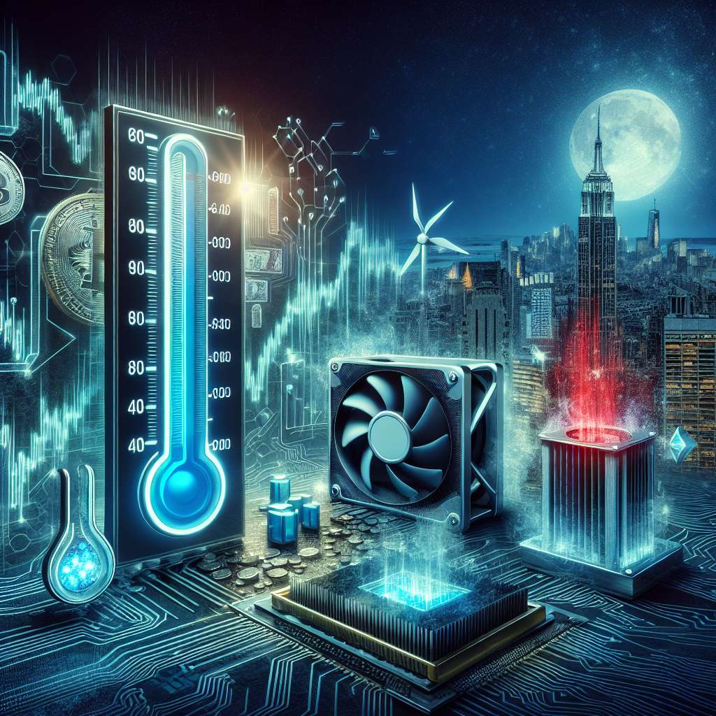 What are the recommended methods to maintain a low average GPU temperature under load while mining digital currencies?