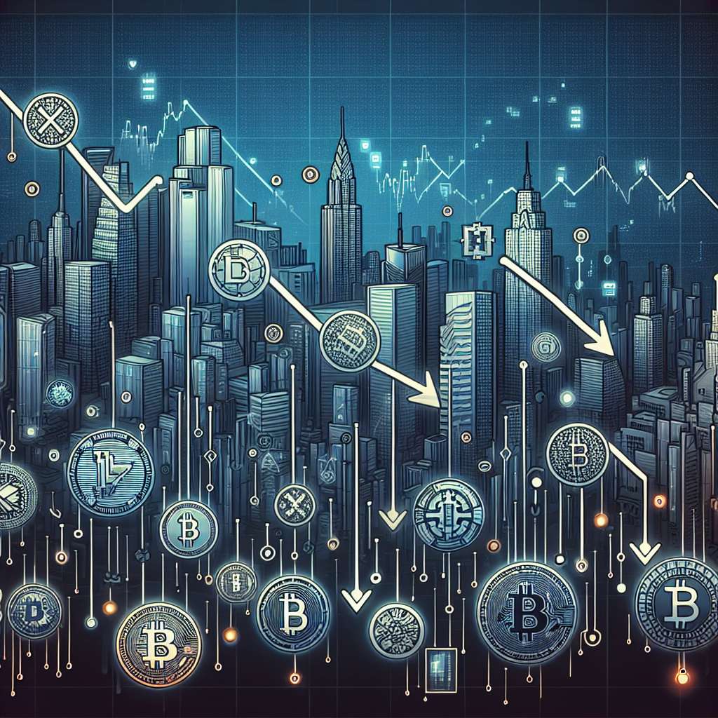 What are the top cryptocurrencies that have seen significant losses in their stock prices?