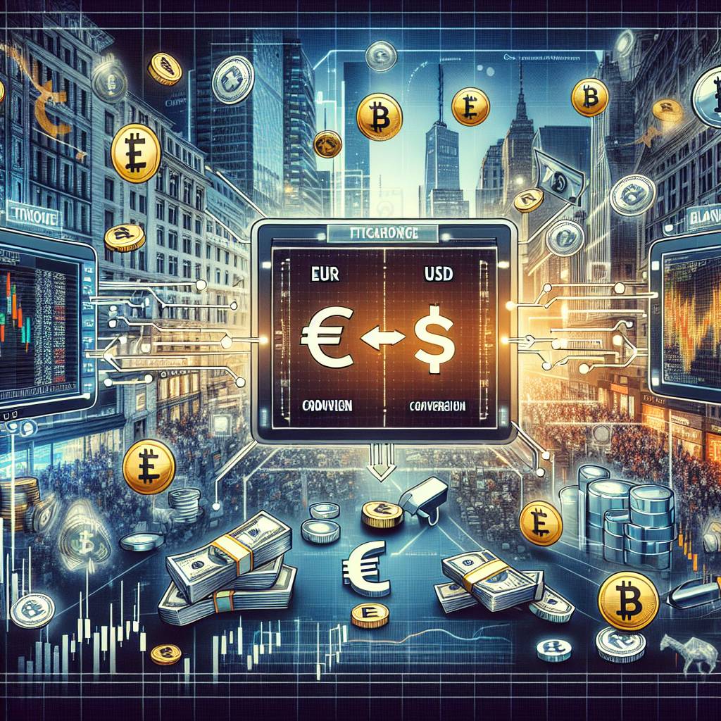 What are the fees involved in converting 4.99 EUR to USD using a cryptocurrency exchange service?