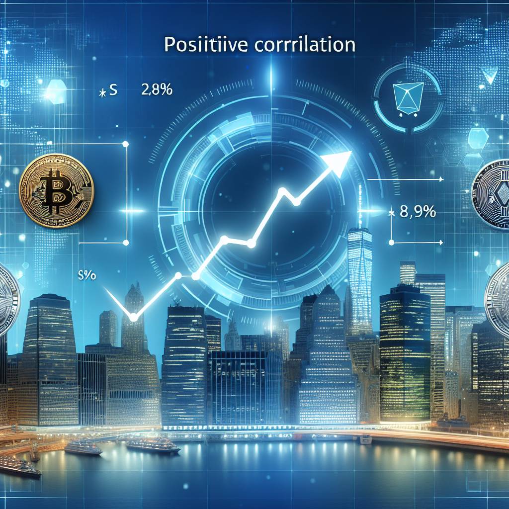 Can you explain how two variables in the cryptocurrency space have a positive correlation?