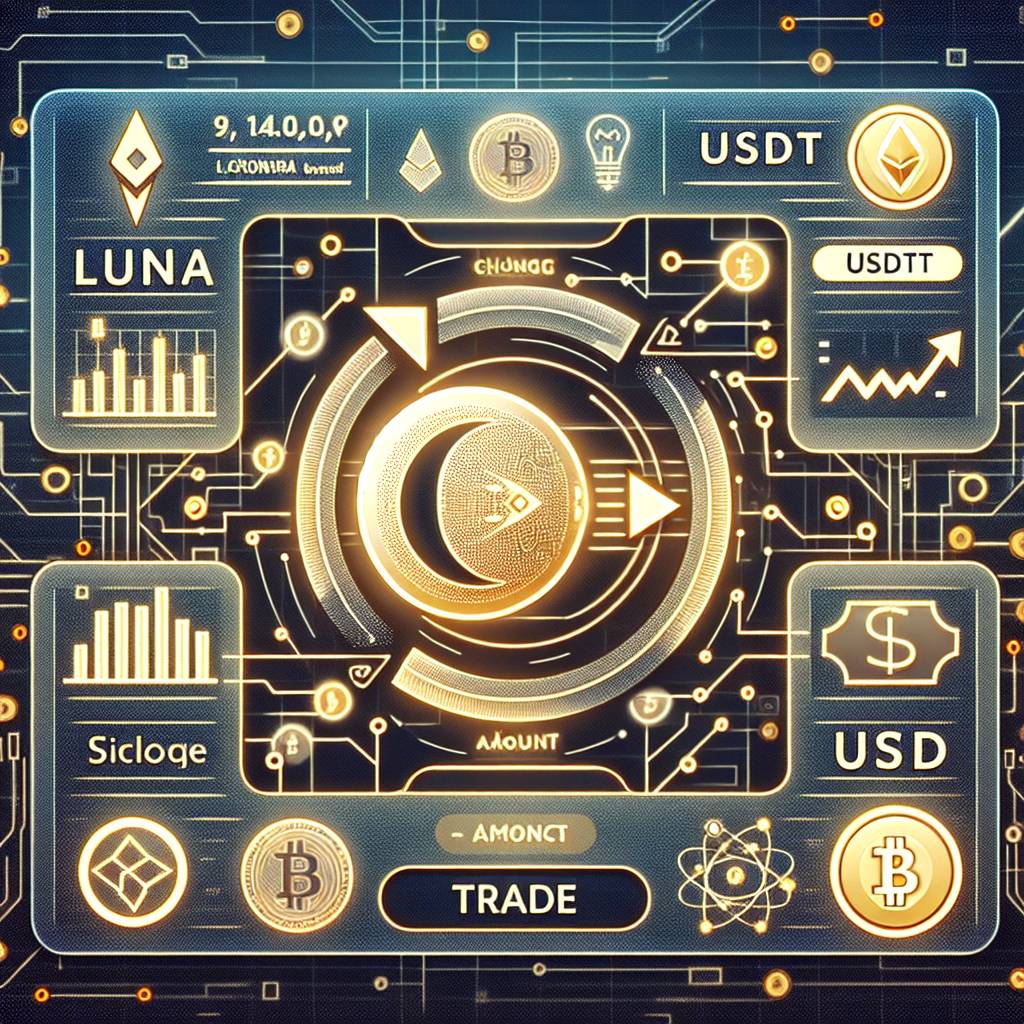 What are the steps to convert illicit funds from Luna to a digital asset?