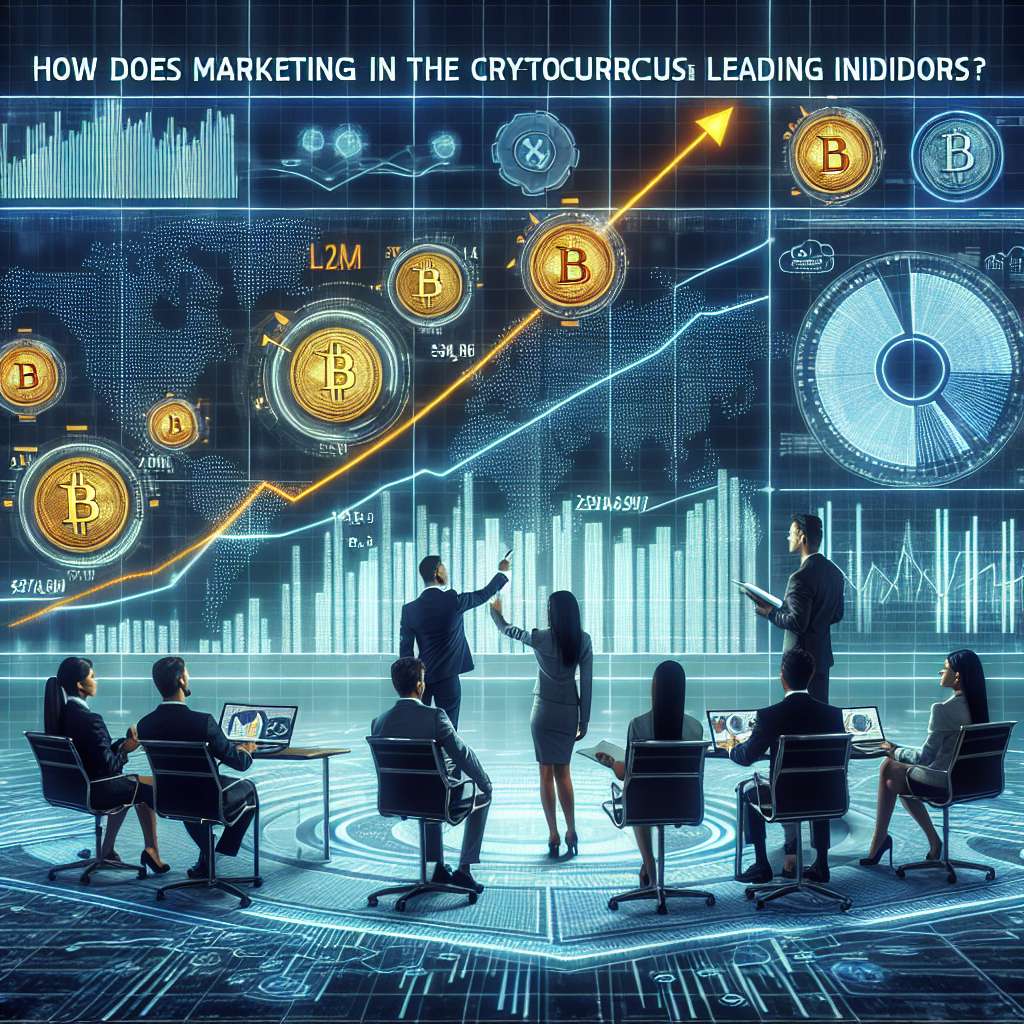 How does marketing in the cryptocurrency industry utilize leading indicators?