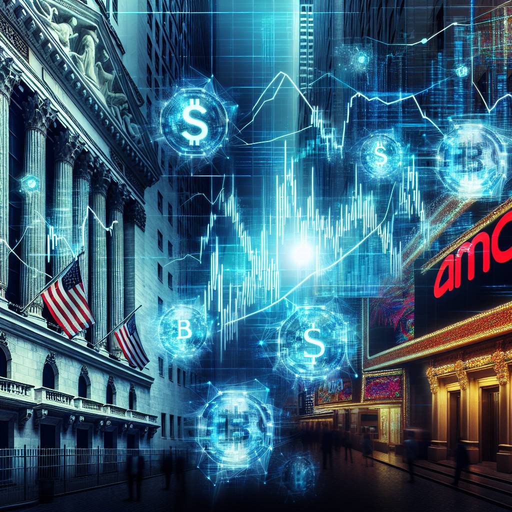 What is the correlation between the AMC live ticker and the price movements of cryptocurrencies?