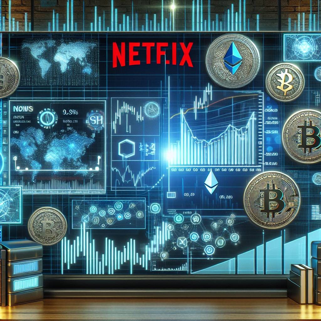 What are the correlations between Netflix stock and popular cryptocurrencies?