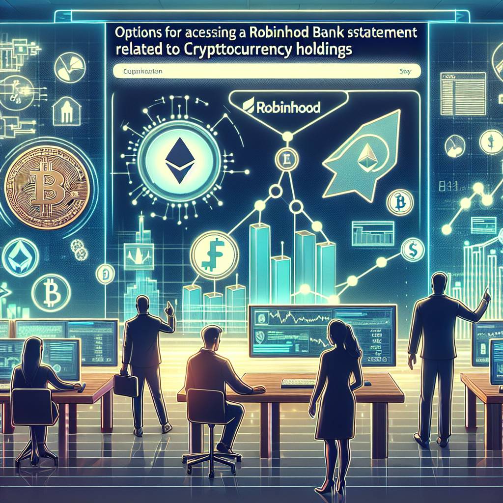 What are the options for accessing a Robinhood bank statement related to my cryptocurrency holdings?