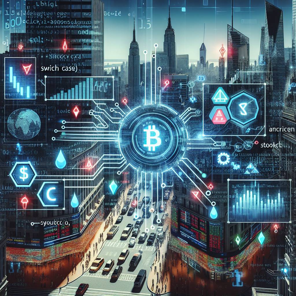 How can switch case in C++ be used to handle different types of cryptocurrencies?