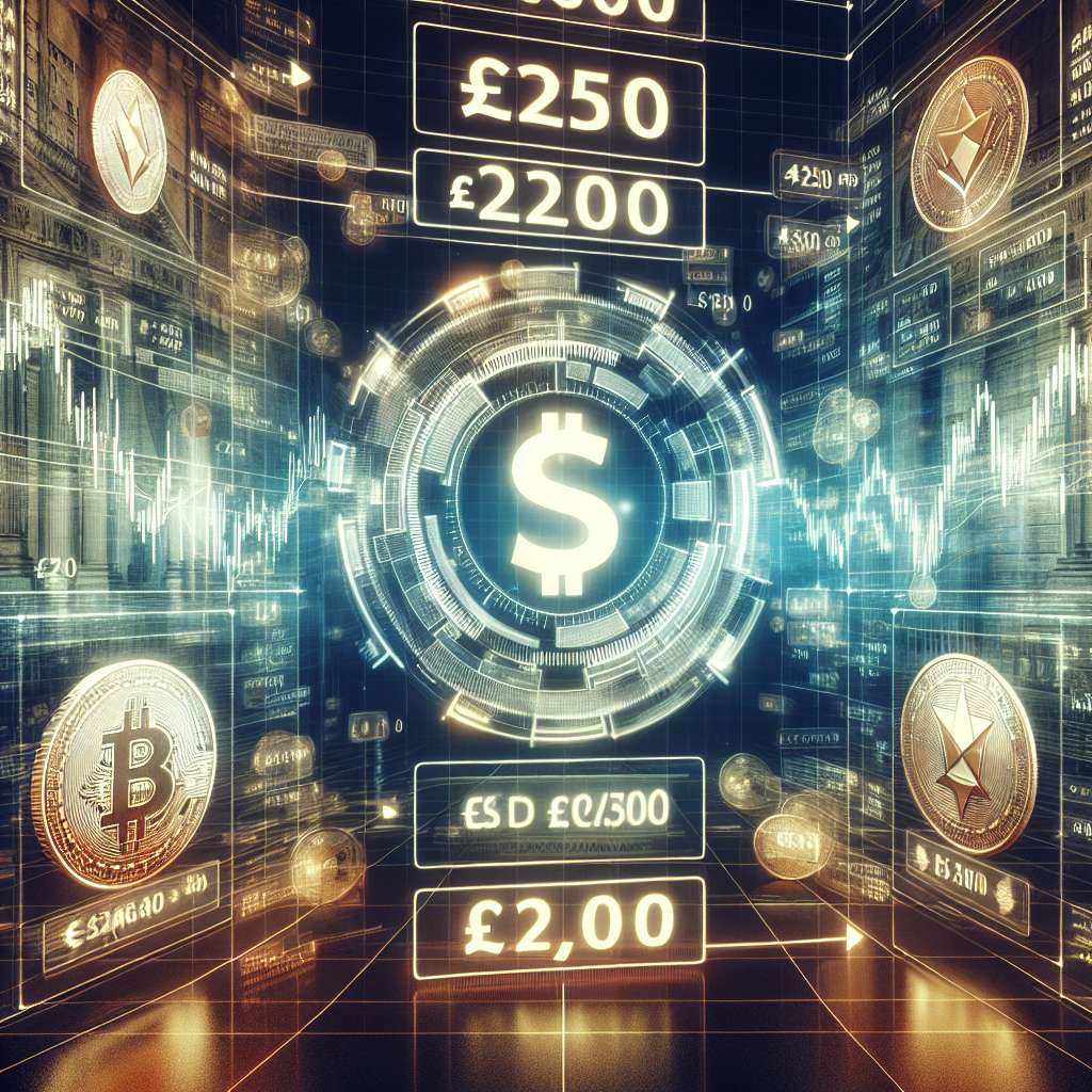 What is the current exchange rate for £250 to USD in the cryptocurrency market?