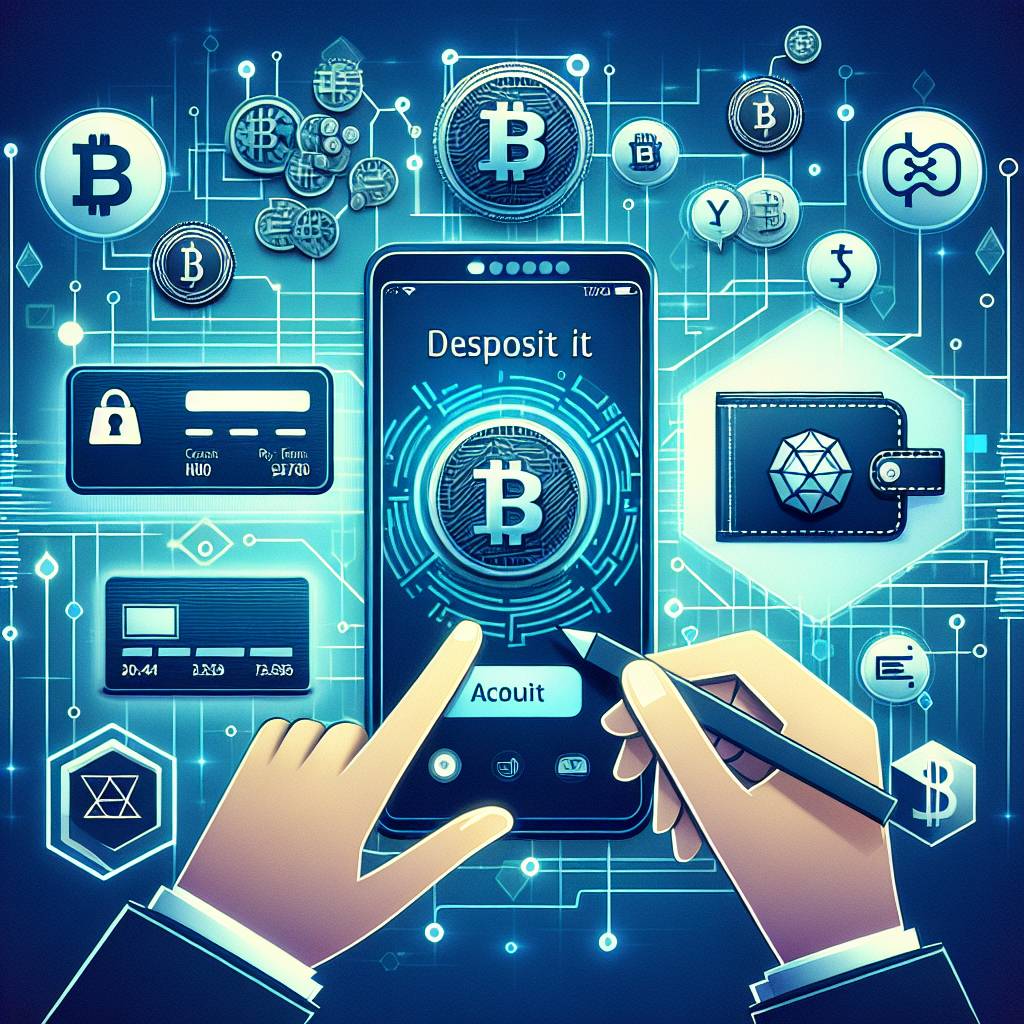 How can I deposit funds for mobile banking using digital currencies?
