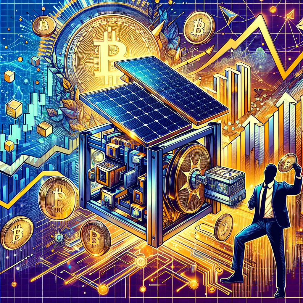 What are the advantages of using renewable energy sources like solar power for mining cryptocurrencies?