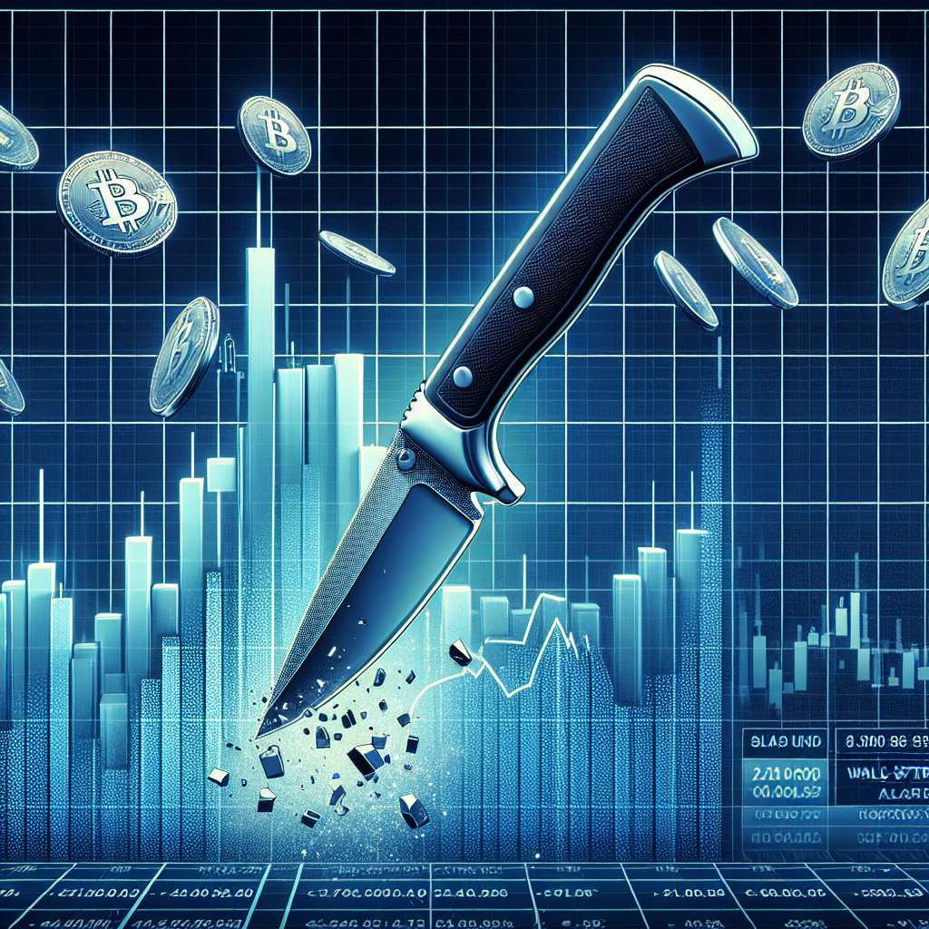 What does dropping a knife mean in the context of cryptocurrency trading?