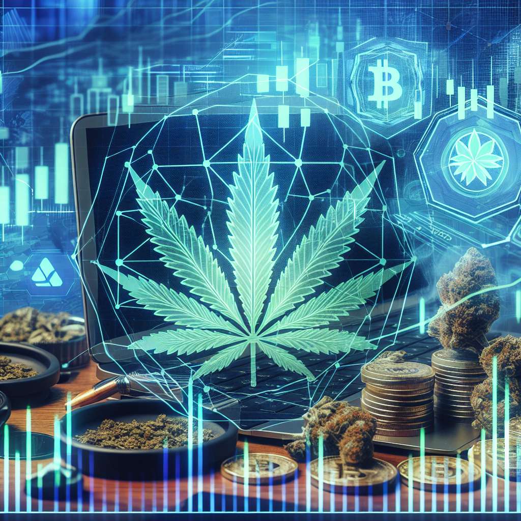 How can I profit from the intersection of digital currencies and the legal marijuana industry?